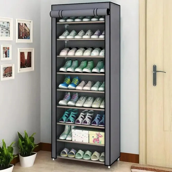 Armoire à Chaussures 10 Niveaux avec Housse - 20 Paires