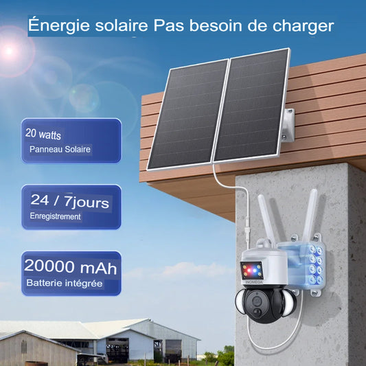 Caméra de sécurité solaire étanche IP66