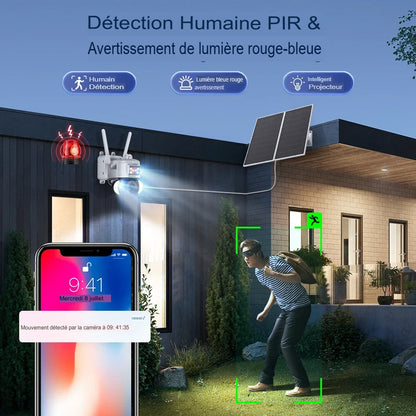 Caméra de sécurité solaire étanche IP66