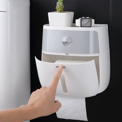 Porte-papier toilette multifonction avec rangement