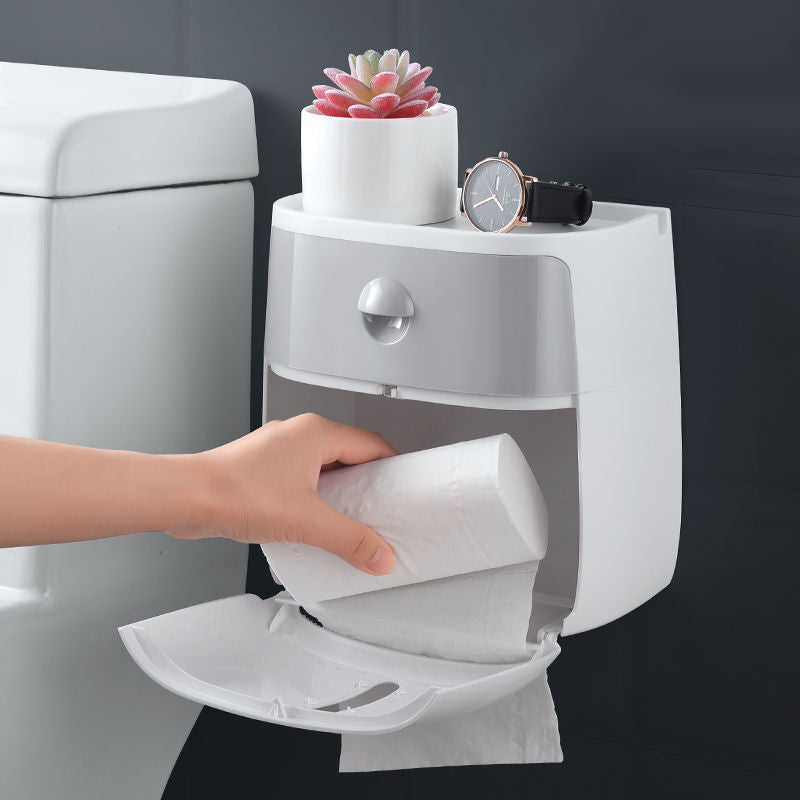 Porte-papier toilette multifonction avec rangement